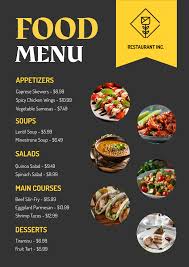 Food Menu Page 2